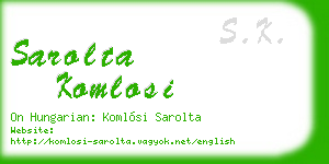 sarolta komlosi business card